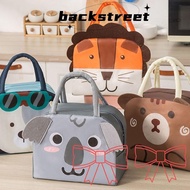 BACKSTREET Cartoon Stereoscopic Lunch Bag,  Cloth Portable Insulated Lunch Box Bags, Thermal Lunch Box Accessories Thermal Bag Tote Food Small Cooler Bag