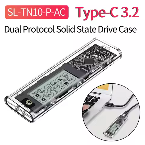 M.2NVME/NGFF Dual Protocol Solid State Drive Case Multi-Purpose Digital Display Drive Case USB Exter