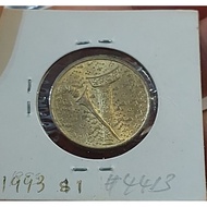 1993 1 ringgit $1 keris coin #4413