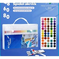 Estation - Acrylic Marker Set 48/s 60/s 80 Colors Quick Dry Waterproof Drawing Art Educational