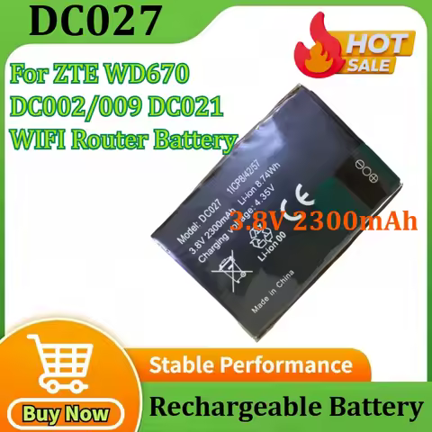3.8V 2300mAh 8.74Wh for ZTE WD670/ DC002/009 DC021/ DC027 WIFI Router Battery