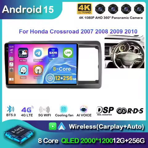 Android 15 For Honda Crossroad 2007 2008 2009 2010 Right hand driver Car Radio Multimedia Video Play