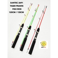 SANTEC 2691 120CM 135CM TIGER PRAWN FISH ROD JORAN PANCING UDANG IKAN