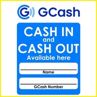 ▬ ☜ ✼ GCash Cash out / Cash In Sign - A4 Laminated