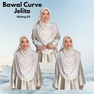 Bawal Curve Field 50 (RM100 4 pieces) tudung bawal bawal selapis curve square hijab