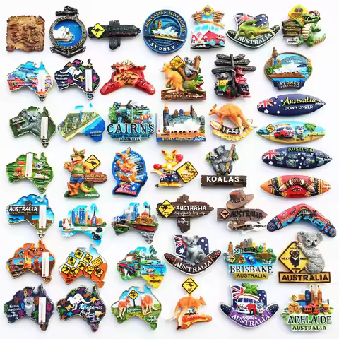 Resin Australia 3D Fridge Magnets Tourism Souvenir Refrigerator Magnets Sticker Collection Handicraf