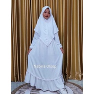 WON2 Baju Muslim Anak | Gamis Anak Perempuan | Gamis Putih Anak