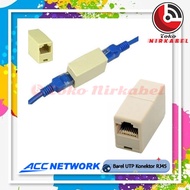 Barrel UTP Connector RJ45 Connector Two Connectors RJ-45 - Cream
