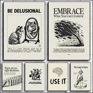 Minimalist Motivational Quotes Inspirational Discipline Art Poster  Coffee House Bar