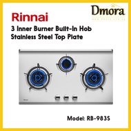 Rinnai RB-983S 3 Burner Built-In Hob Stainless Steel Top Plate