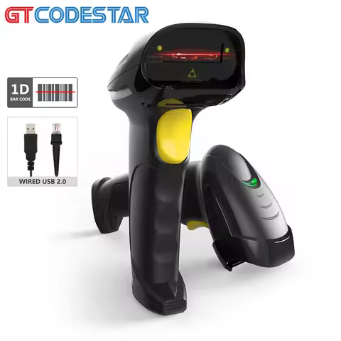 GTCODESTAR X-9100 Warehouse Handheld 1D Barcode Scanning Laser Barcode Scanner Wired Barcode Reader 
