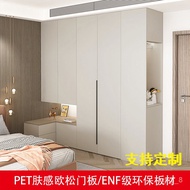 HY-D Wardrobe Home Bedroom Side Pull Bedside Table Integrated Top Furniture Solid Wood Sliding Door Light Luxury Whole H
