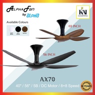 🌟10% CASHBACK🌟 ALPHA AlphaFan - AX70 5B 56 Inch DC Motor Ceiling Fan with 5 Blades (8 Speed Remote)