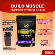 (Free Shaker + Creatine) Best Seller Taiwan GoPower Whey Protein Hydrolysed 500g, Lactose-Free