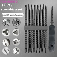 YONGWANG66HR Triangle Screwdriver Torx Key 17/13 in 1 Screwdriver Tool Kit Ratchet Screw Driver For 