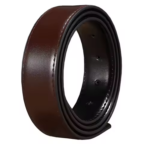 No Buckle 2.8cm 3.0cm 3.3cm 3.5cm 3.8cm Wide Belt Double-sided Cow Reversible Leather Without Automa
