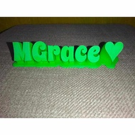3d name plate watermark name