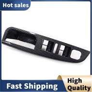 Side Grab Handle Carbon Fiber Door Window Switch Control Panel Cover Trims Frame for Jetta MK5 Golf 5 2005-2009