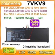 New 2 96 7Vkv9 For Latitude XPS 12 7000 7275 0 Tablet 9Tv5x T02h001 0V55d0 T02h Rechargeable Li-Io