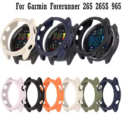 TPU Protective watch Case For Garmin Forerunner 265 265S 965 SmartWatch Protection Case Cover Shell 