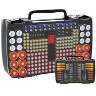 Battery Organizer Storage Holder Box Case with Tester- 269 Batteries Double-Sided Variety Pack, Hold