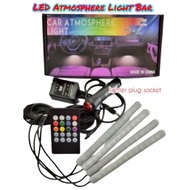 Lampu LED Dashboard Seat Kusyen Kereta Lighter Plug With Remote Control RGB Changing Color Mode Mood Light Saga Iswara