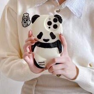 Cute Smooth Water Decal 3D Panda Phone Case, Suitable For IPhone 17/17 Pro/17 Pro Max/16/16 Pro/16 P