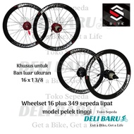 SYTE NIMBUZZ Wheelset front and rear rims size 16 plus can disc rims 4 cm high alloy tires 16 x 1 3/