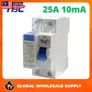 TBC 2 POLE 30mA / 100mA Residual Current Circuit Breaker ELCB 25A / 40A / 63A 2 Pole ELCB/RCCB MCB E
