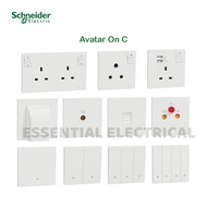 Schneider Avataron C switch & switch socket White