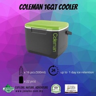 Coleman 16QT (15L) Excursion Cooler Box Lime Grey