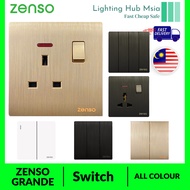 ZENSO GRANDE 1/2/3/4 GANG 1/2 WAY 13A/15A BELL SWITCH SOCKET