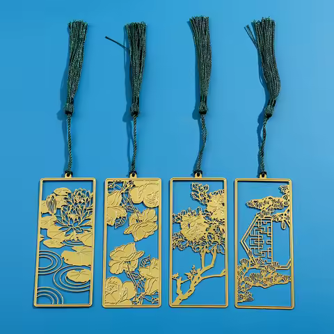 4 Style Brass Tassel Book Mark Metal Bookmark Perfect Anniversary or Birthday Gift for Book Lovers B