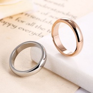 Classic Titanium Stainless Steel Band Ring 4mm For Men Women US Size 4-12 Unisex Wedding Couple Ring