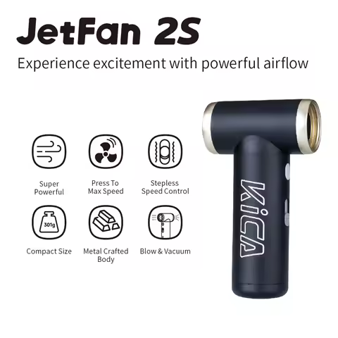 KICA Jetfan 2S Electric Air Blower Portable Turbo Fan Rechargeable Cordless Compressed Air Duster Cl