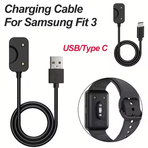 For Samsung Galaxy Fit 3 Charger Watch Adapter USB / USB C Charging Cable Cord Magnetic For Samsung 