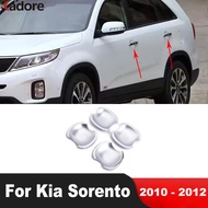 Side Door Handle Bowl Cover Trim For Kia Sorento 2010 2011 2012 Chrome Car Accessories