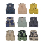 Natural Style vintage vintage Fishing Vest Men Multi-pocket Tactical Vest Tooling Photography Vest W