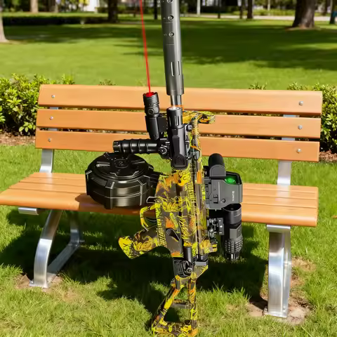 MP5k AEG Auto Electric Gel Blasters Gun -Dynamic Camo Metallic Finish That Changes in Sunlight, High