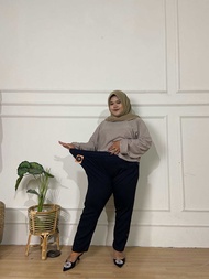 BAGGY PANTS KNIT- LUNA PANTS KNIT JUMBO - BIGSIZE KNIT CONDRU - CELANA TERNYAMAN -CELANA KERJA -CELA
