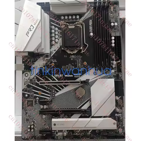 used For ASRock Z490 Pro4 Motherboard LGA1200 DDR4 PCIe 3.0 HDMI D-Sub ATX.