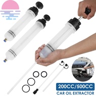 Fluid Extractor 200cc/500cc Portable Fluid Syringe Pump with 2 Syringe Tubes Manual Oil Extractor Pu