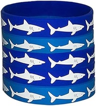 48 PCS Shark Party Favors Rubber Bracelets - Under the Sea/Baby Shark Birthday Party Supplies Goodie Bag Stuffers Fillers Slicone Wristbands
