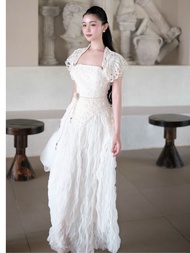 Váy Ren Nữ Sóng Biển MAY M126 - Đầm Ren Dự Tiệc Thiết Kế Tay Vỏ Sò Sang Chảnh Chuẩn MAY