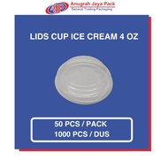 Lids Ice Cream Cup 4 Oz (120 ml) / Lid Paper Ice Cream Cup 4 Oz