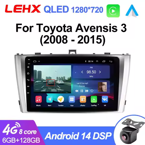 LEHX L6 Pro UIS7862S Android Auto Carplay Car Radio Multimedia For Toyota Avensis 3 T27 2008 - 2015 