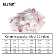 300pcs 30value 50V Ceramic Capacitor Assorted Kit Assortment Set 2pf To 0.1uf 22PF 30PF 220PF 103 10