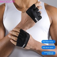 BACK2LIFE 1Pair Gym Half Finger Gloves, Anti-Slip Breathable Anti-Slip Workout Gloves, Fitness Acces