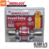 AMERILOCK Doorknob Keyed Entry Lockset 588 Stainless