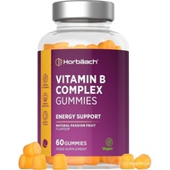 Vitamin B Complex Gummies | 60 Count - Tablet Alternative | Supplement with Vitamin B12, B6, B12, B2
